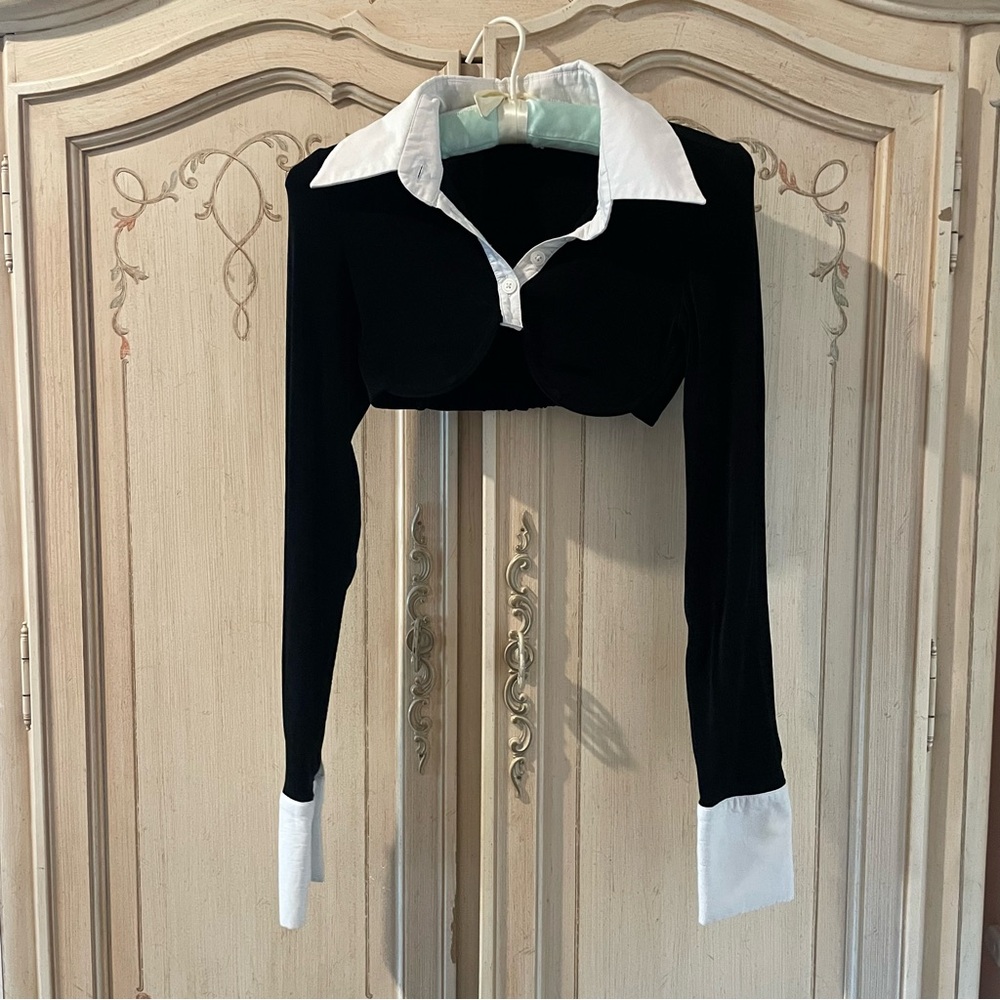 Mirror Palais Underwire Black and White Polo XS